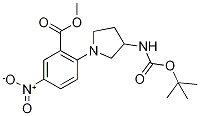 3-Amino-1-[2-(methoxycarbonyl)-4-nitrophenyl]pyrrolidine, 3-BOC protected Struktur