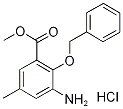 2-(Benzyloxy)-3-(methoxycarbonyl)-5-methylaniline hydrochloride Struktur