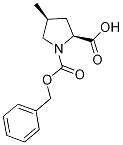 cis-4-Methyl-L-proline, N-CBZ protected, (2S,4S)-1-[(Benzyloxy)carbonyl]-2-carboxy-4-methylpyrrolidine Struktur