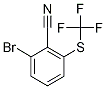 2-Bromo-6-[(trifluoromethyl)sulphanyl]benzonitrile Struktur