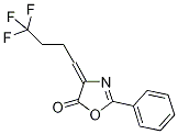 2-Phenyl-4-[3-(trifluoromethyl)propylidene)-1,3-oxazol-5(4H)-one Struktur