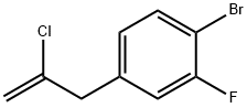 3-(4-Bromo-3-fluorophenyl)-2-chloroprop-1-ene Struktur