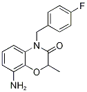 8-Amino-4-(4-fluorobenzyl)-2-methyl-2H-1,4-benzoxazin-3(4H)-one Struktur