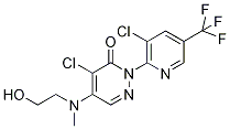 4-Chloro-2-[3-chloro-5-(trifluoromethyl)pyridin-2-yl]-5-[(2-hydroxyethyl)methylamino]-3(2H)-pyridazinone 97% Struktur