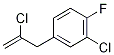 2-Chloro-3-(3-chloro-4-fluorophenyl)prop-1-ene Struktur