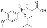 2-[(3-Fluoro-4-methoxyphenyl)sulphonylamino]-5-methylhexanoic acid Struktur