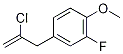 2-Chloro-3-(3-fluoro-4-methoxyphenyl)prop-1-ene Struktur