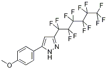 5-(4-Methoxyphenyl)-3-perfluorohexyl-1H-pyrazole Struktur