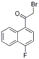 2-Bromo-1-(4-fluoronaphthalen-1-yl)ethan-1-one, 1-(2-Bromoacetyl)-4-fluoronaphthalene Struktur