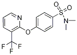 2-[4-(N,N-Dimethylsulphamoyl)phenoxy]-3-(trifluoromethyl)pyridine Struktur