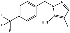 4-Methyl-1-[4-(trifluoromethyl)benzyl]-1H-pyrazol-5-amine Struktur