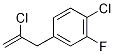 2-Chloro-3-(4-chloro-3-fluorophenyl)prop-1-ene Struktur