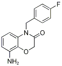 8-Amino-4-(4-fluorobenzyl)-2H-1,4-benzoxazin-3(4H)-one Struktur