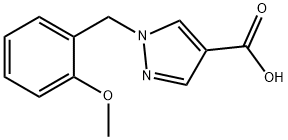 1-[(2-Methoxyphenyl)methyl]-1H-pyrazole-4-carboxylic acid Struktur