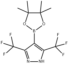 3,5-Bis(trifluoromethyl)-1H-pyrazole-4-boronic acid, pinacol ester Struktur