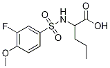 2-[(3-Fluoro-4-methoxyphenyl)sulphonylamino]pentanoic acid Struktur