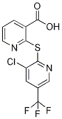 2-{[3-Chloro-5-(trifluoromethyl)pyridin-2-yl]thio}nicotinic acid 97% Struktur