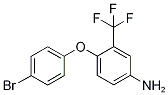 4-(4-Bromophenoxy)-3-(trifluoromethyl)aniline, 4-Amino-4'-bromo-2-(trifluoromethyl)diphenyl ether Struktur