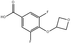 3,5-Difluoro-4-(oxetan-3-yloxy)benzoic acid Struktur