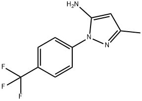 3-Methyl-1-[4-(trifluoromethyl)phenyl]-1H-pyrazol-5-amine Struktur