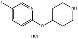 5-Fluoro-2-(piperidin-4-yloxy)pyridine hydrochloride Struktur