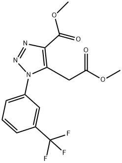 Methyl 5-(methoxycarbonylmethyl)-1-[3-(trifluoromethyl)phenyl]-1H-1,2,3-triazole-4-carboxylate 97% Struktur