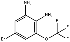 5-Bromo-3-(trifluoromethoxy)phenylene-1,2-diamine Struktur