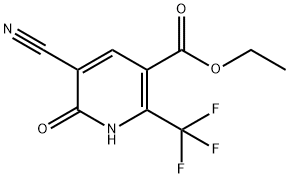 Ethyl 5-cyano-6-hydroxy-2-(trifluoromethyl)nicotinate Struktur