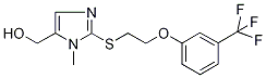 3-(2-{[5-(Hydroxymethyl)-1-methyl-1H-imidazol-2-yl]sulphanyl}ethoxy)benzotrifluoride, 5-(Hydroxymethyl)-1-methyl-2-({2-[3-(trifluoromethyl)phenoxy]ethyl}sulphanyl)-1H-imidazole Struktur