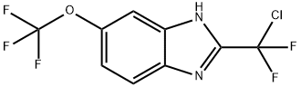 2-(Chlorodifluoromethyl)-5-(trifluoromethoxy)-1H-benzimidazole Struktur