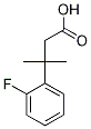 3-(2-Fluorophenyl)-3-methylbutanoic acid Struktur