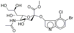 5-Bromo-4-chloro-3-indolyl-α-D-N-acetylneuraminic Acid, Methyl Ester Struktur