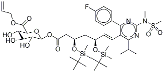 3,5-Di(tert-butyldimethylsilyl) Rosuvastatin Acyl--D-glucuronide Allyl Ester Struktur