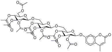 4-Methylumbelliferyl β-D-Gentotrioside Decaacetate Struktur