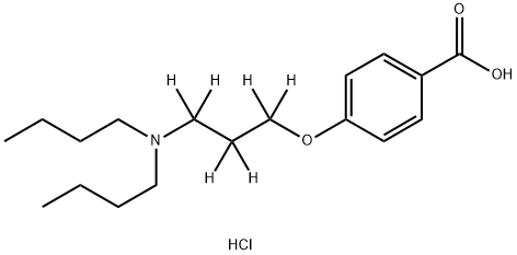 4-[3-(DibutylaMino)propoxy]benzoic Acid-d6 Hydrochloride Struktur