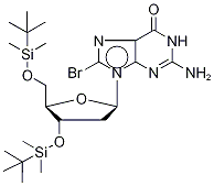 8-BroMo-3',5'-Di-O-tert-butyldiMethylsilyl-2'-deoxyguanosine Struktur