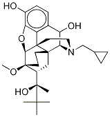 [5α,7α(S)]-17-(CyclopropylMethyl-d3)-α-(1,1-diMethylethyl)-4,5-epoxy-10,18,19-trihydro-3-hydroxy-6-Methoxy-α-Methyl-6,14-ethenoMorphinan-7-Methanol Struktur