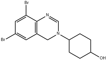 4-(6,8-Dibromo-3(4H)-quinazolinyl)-cyclohexanol Struktur