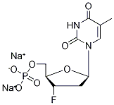 3’-Deoxy-3’-fluorothymidine-5’-monophosphate Disodium Salt Struktur