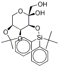 3-tert-Butyldiphenylsilyl-4,5-O-(1-methylethyldiene)-β-D-fructopyranose Struktur