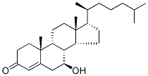 7β-Hydroxy-4-cholesten-3-one-d7 Struktur