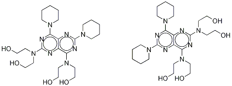 2,4-Dipiperido-6,8-didiethanolamino Dipyridamole +
2,8-Dipiperido-4,6-didiethanolamino Dipyridamole
(Mixture) Struktur