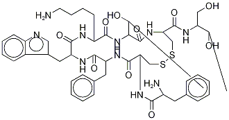 Octreotide-phenylalanine-d8 di-Trifluoroacetic Acid Salt Struktur