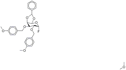 Fluoro 4,6-O-Benzylidene-2,3-di-O-(4-methoxybenzyl)-α-D-galactopyranoside Struktur