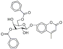 4-Methylumbelliferyl 3,6-Di-O-benzoyl--D-galactopyranoside Struktur