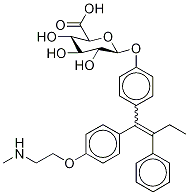 N-Desmethyl-4-hydroxy Tamoxifen-d5 β-D-Glucuronide
(E/Z Mixture) Struktur