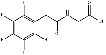 N-(Phenylacetyl-d5)glycine, 1189920-31-7, 結構式