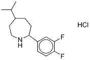 2-(3,4-Difluorophenyl)hexahydro-5-(1-Methylethyl)-1H-azepine Hydrochoride Struktur