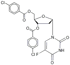 3,5-Di-O-p-chlorobenzoyl Floxuridine-13C,15N2 Struktur