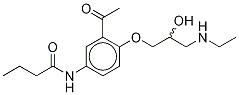 rac N-Desisopropyl-N-ethyl Acebutolol-d5 Struktur